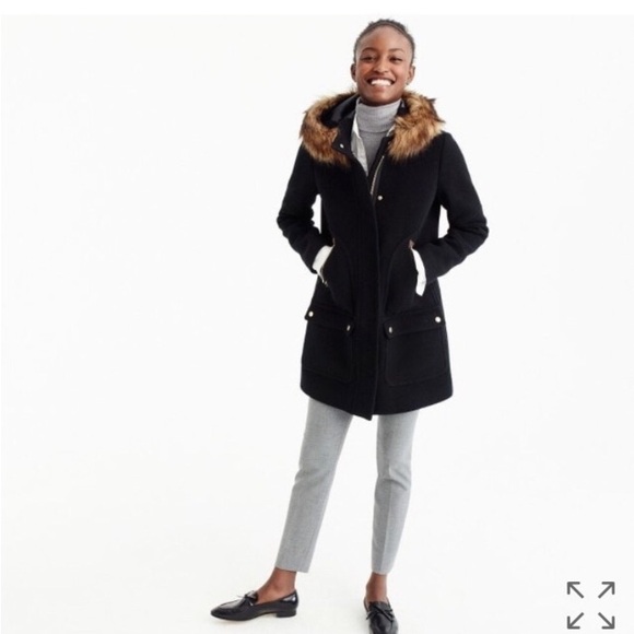 🔥🔥 🔥 Jcrew NWT Chateau parka in Italian wool coat sz 0p black - Picture 1 of 16